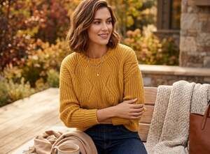 Madewell Everett CableKnit Sweater Mustard Yellow Alpaca wool fall preppy casual